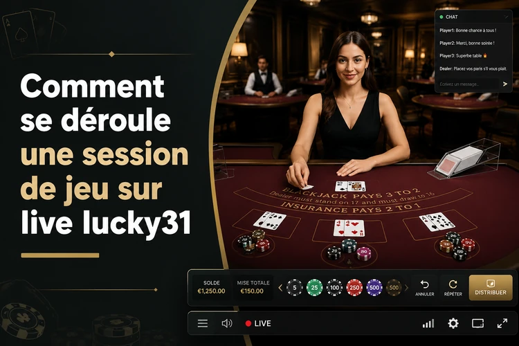 Comment se déroule une session de jeu sur live lucky31