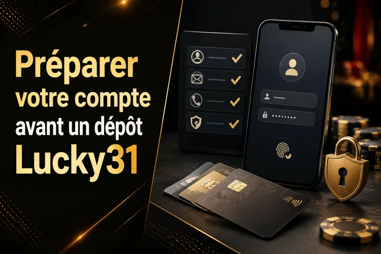 Préparer votre compte avant un dépôt Lucky31
